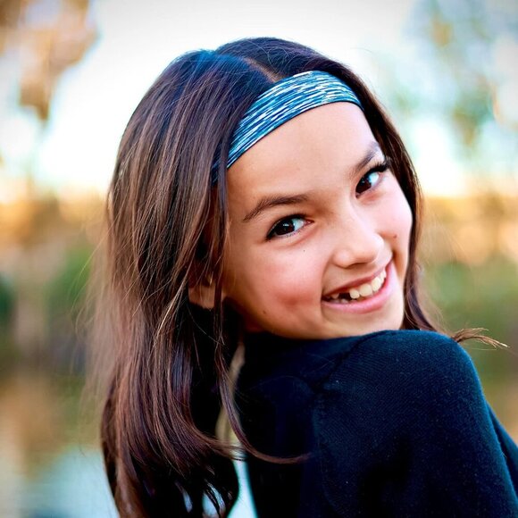 6 Tie Dye Headbands Girls Adjustable No Slip Sports Hair Accessories - Picture 3 of 9